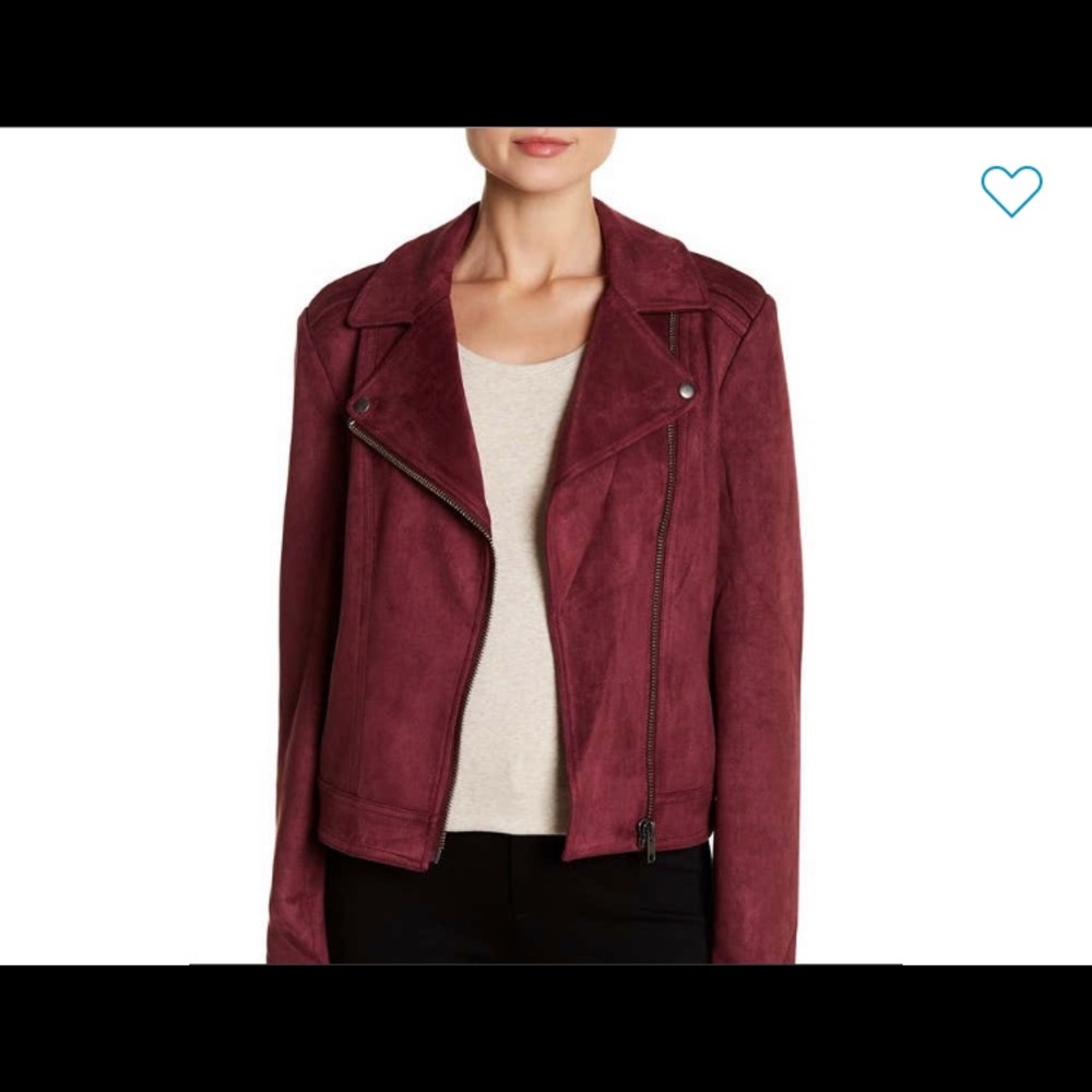 Faux Suede Moto Jacket